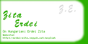 zita erdei business card